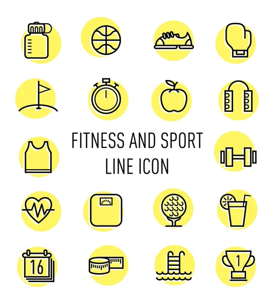 Set of fitness and sport  icon — Stock Vector