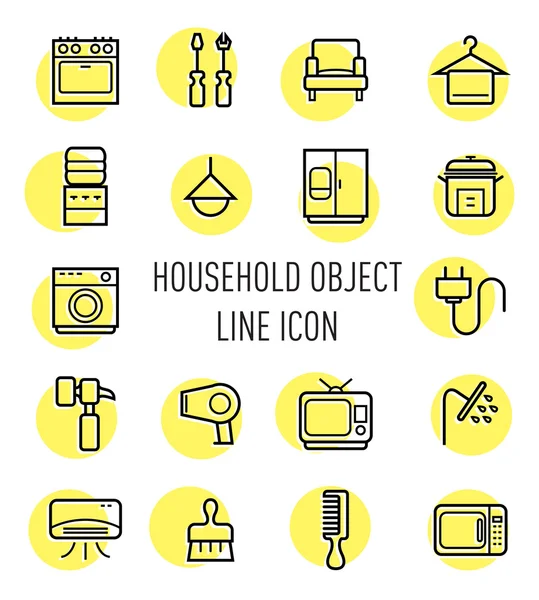 Huishoudelijke objectpictogram lijn — Stockvector