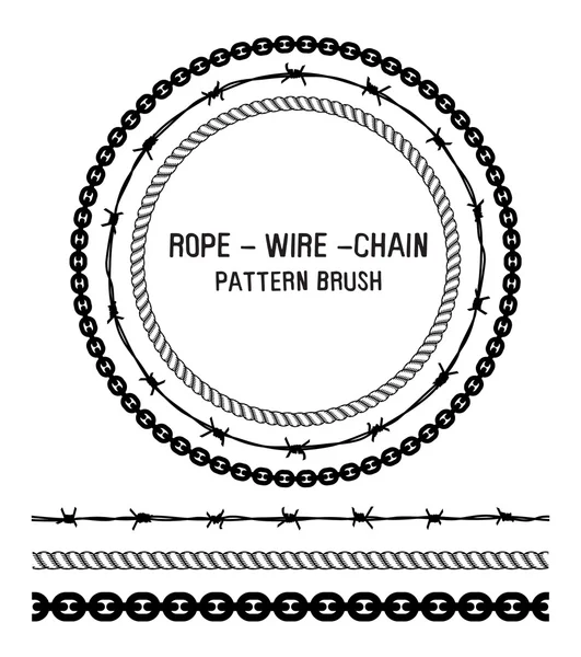 Patrón de cuerda, alambre y cadena — Archivo Imágenes Vectoriales