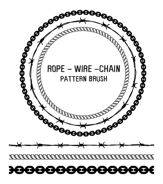 İp, tel ve zincir desen — Stok Vektör