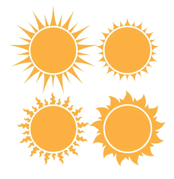 Conjunto de icono del sol — Vector de stock