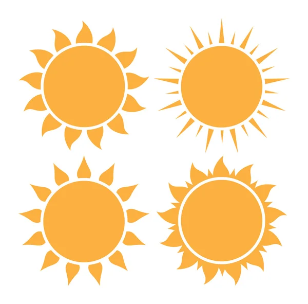 Conjunto de icono del sol — Vector de stock