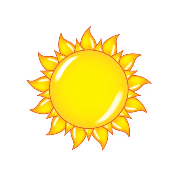 Ilustración del icono del sol — Vector de stock