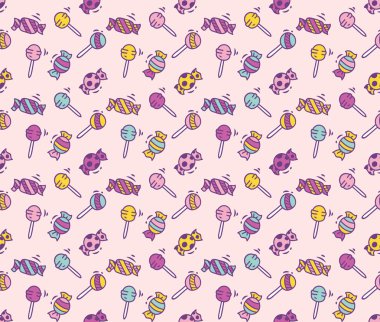 çizgi film şekerler arka plan