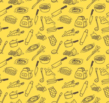 pişirme temalı sorunsuz arka plan