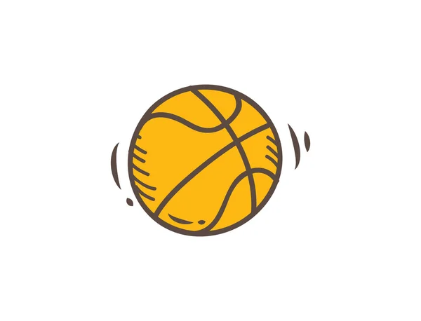 Basketball-Ikone im Doodle-Stil — Stockvektor