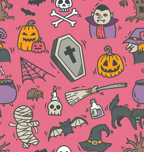 Fondo sin costuras de Halloween — Archivo Imágenes Vectoriales