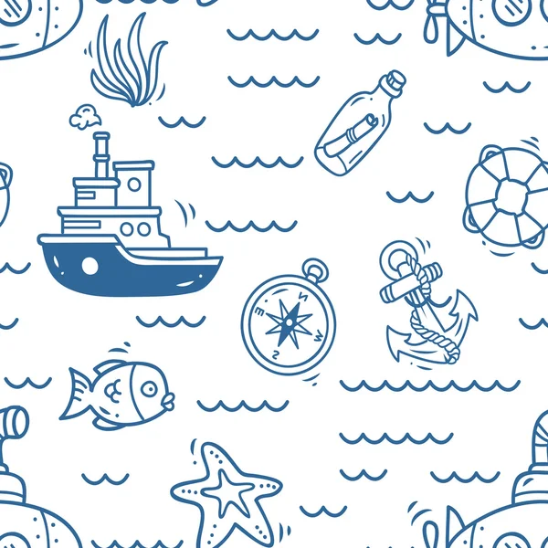 Karikatur nautischer Hintergrund — Stockvektor