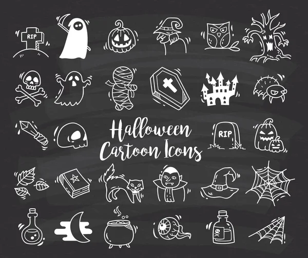 Cartoon-Halloween-Doodle — Stockvektor