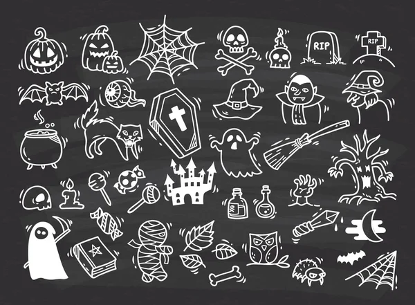 Desenhos animados Halloween doodle — Vetor de Stock