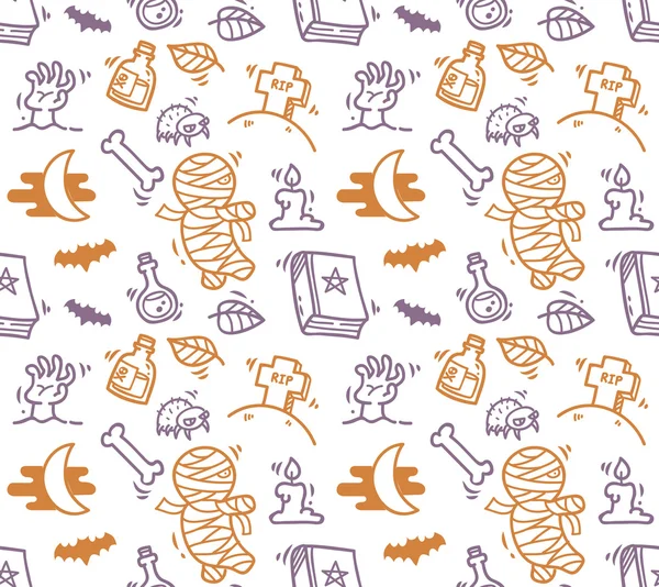 Halloween naadloze achtergrond — Stockvector