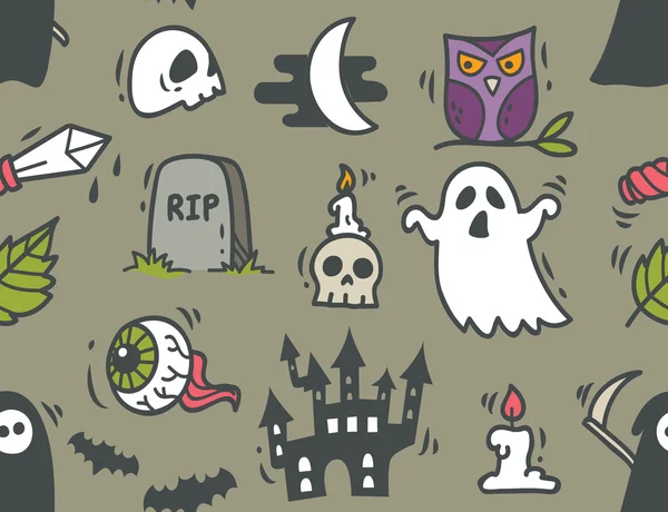 Fondo sin costuras de Halloween — Vector de stock