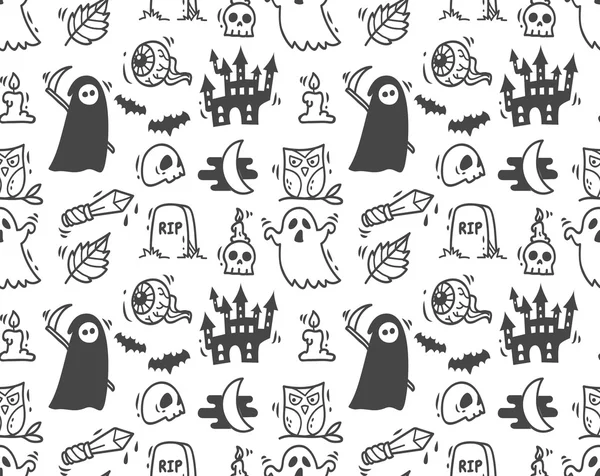 Halloween seamless background — Stock Vector