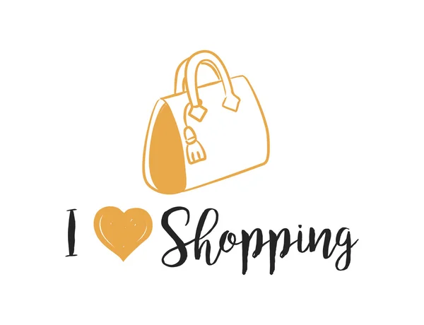 J'adore faire du shopping — Image vectorielle