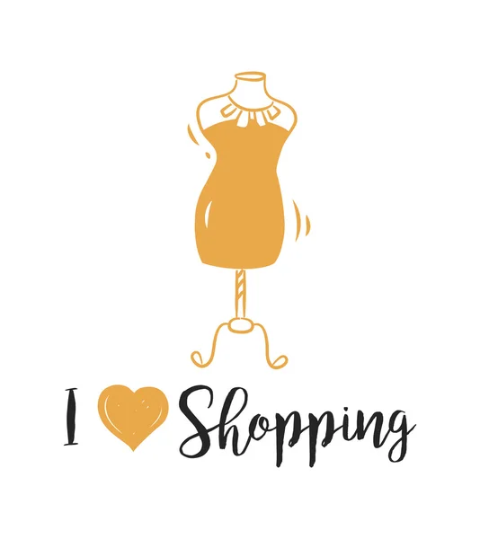 J'adore faire du shopping — Image vectorielle