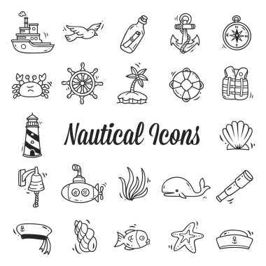 izole deniz simge kümesi 