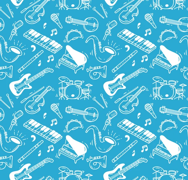 Music instruments background — Stock Vector