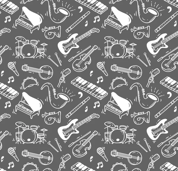 Music instruments background — Stock Vector