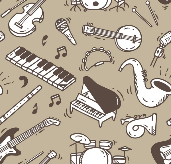 Music instruments background — Stock Vector