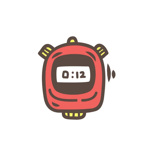 Icono del cronómetro en estilo doodle — Vector de stock