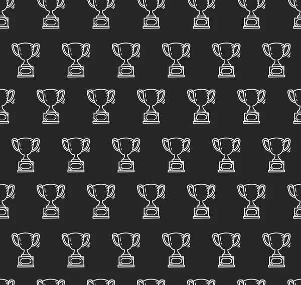 Trophy seamless background — Stock Vector