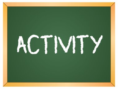 Kara tahta üzerinde faaliyet kelime