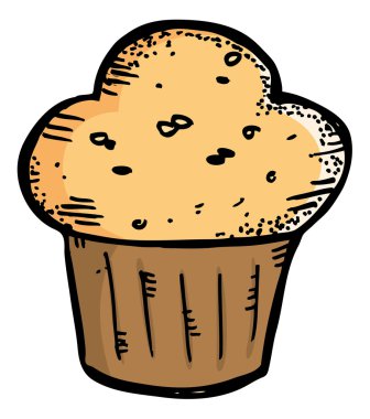 Muffin, karikatür cupcake
