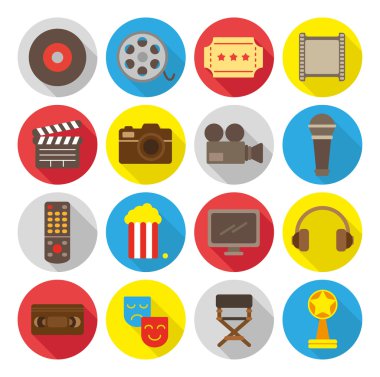 Film düz simgeler ile ilgili