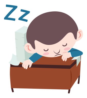 sleeping masanda işadamı