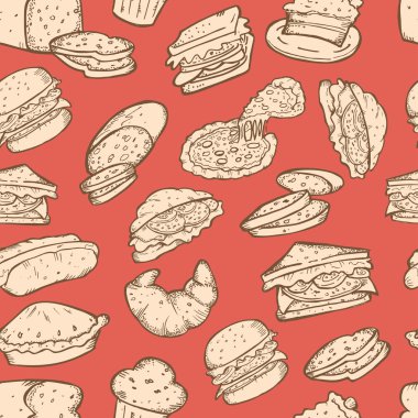 çeşitli seamless modeli ekmek