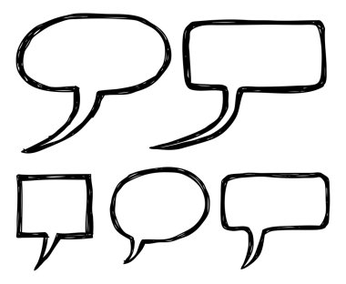 El çizimi konuşma baloncukları