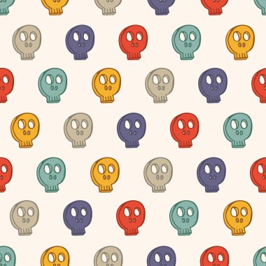 renkli kafatası desen