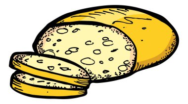 Dilimlenmiş ekmek doodle