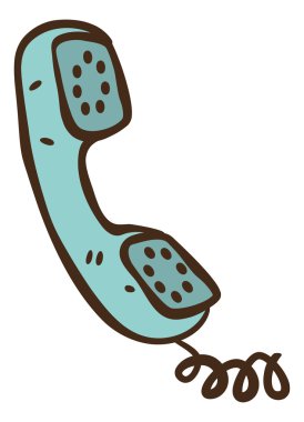 Çizgi film vintage telefon