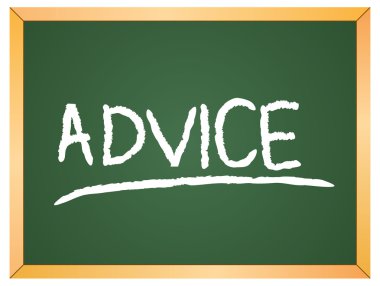 Tavsiye word kara tahta üzerinde