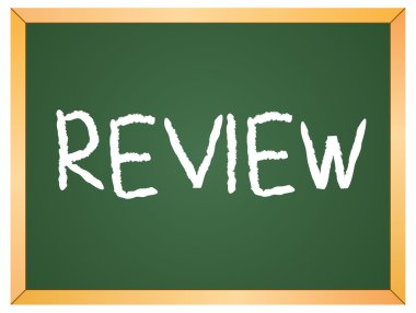 Kara tahta üzerinde kelime gözden geçirin