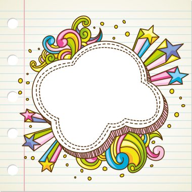 Yıldız çerçeve doodle