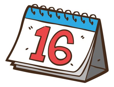 Yarım yamalak takvim doodle