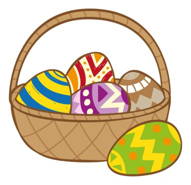 Yarım yamalak Paskalya yumurtaları doodle