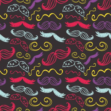 Vintage bıyık desen