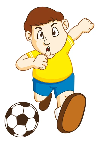 Futebol, menino de futebol — Vetor de Stock
