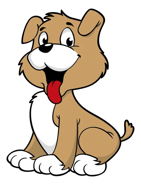 Lindo perro marrón — Vector de stock