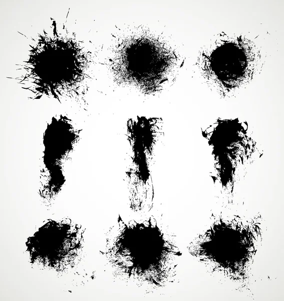 Grunge éclaboussures noires — Image vectorielle