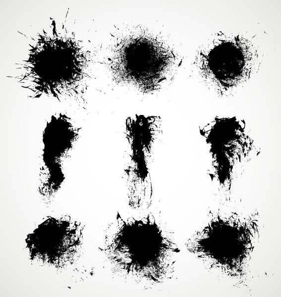Grunge black splashes