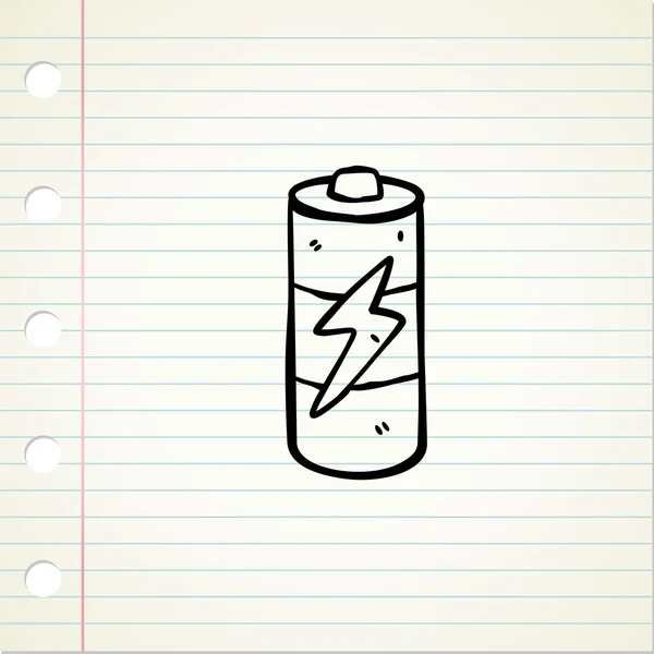 Baterie de desene animate doodle — Vector de stoc