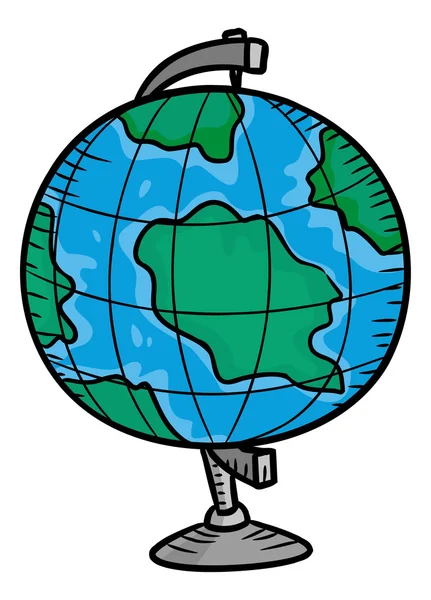 Skolan globe tecknade symbol — Stock vektor