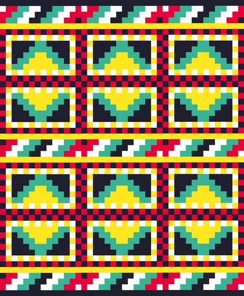 Padrão de pixel tribal — Vetor de Stock