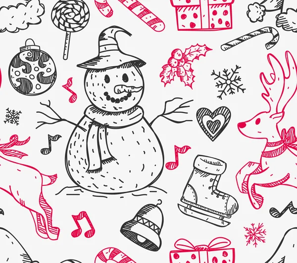 Sketchy fondo de Navidad — Vector de stock