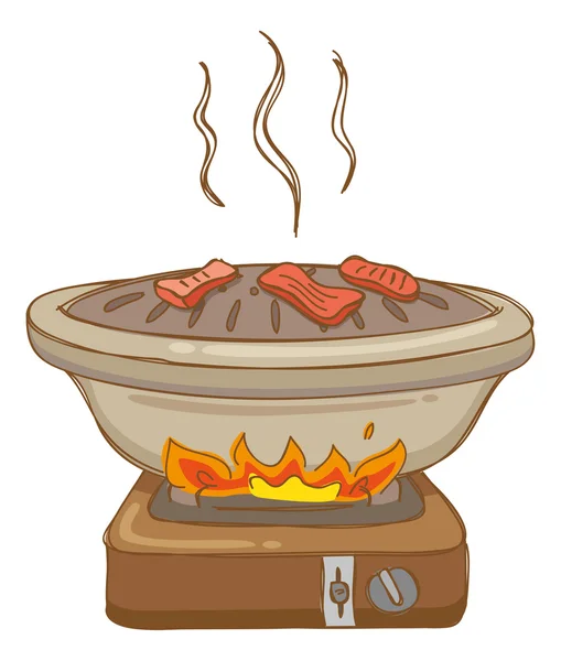 Yakiniku carne japonesa a la parrilla — Vector de stock