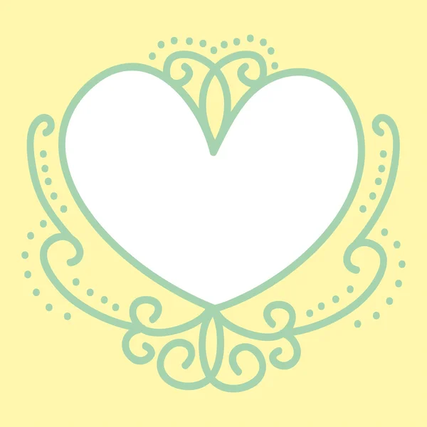 Corazón de amor decorativo — Vector de stock